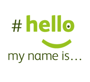 hello my name is... logo